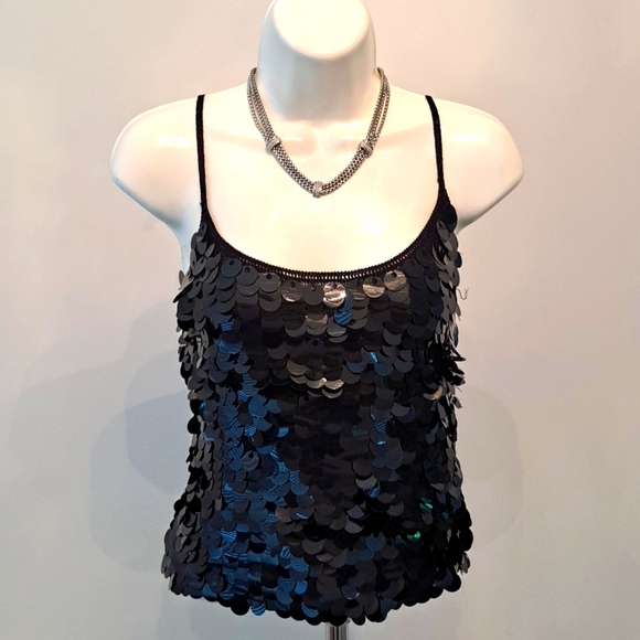 bebe Tops - NWOT bebe Black Sequin Top